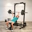 Half Rack Horizon Fitness HHR50 con Brazos de Seguridad y 25 Posiciones de Ajuste